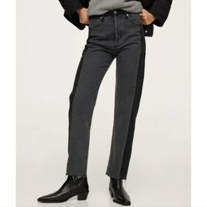 MANGO High Waisted Straight Jeans